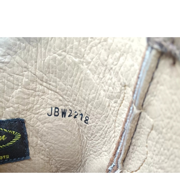 J.B. Dillon Leather Winged Cross Embroidered Cut Out Boots  Size 7 B Brown - Picture 13 of 15